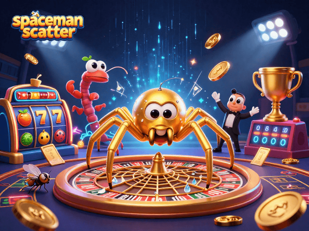 Experience thrilling action with spaceman scatter in a vibrant casino-themed scene full of energy and excitement.