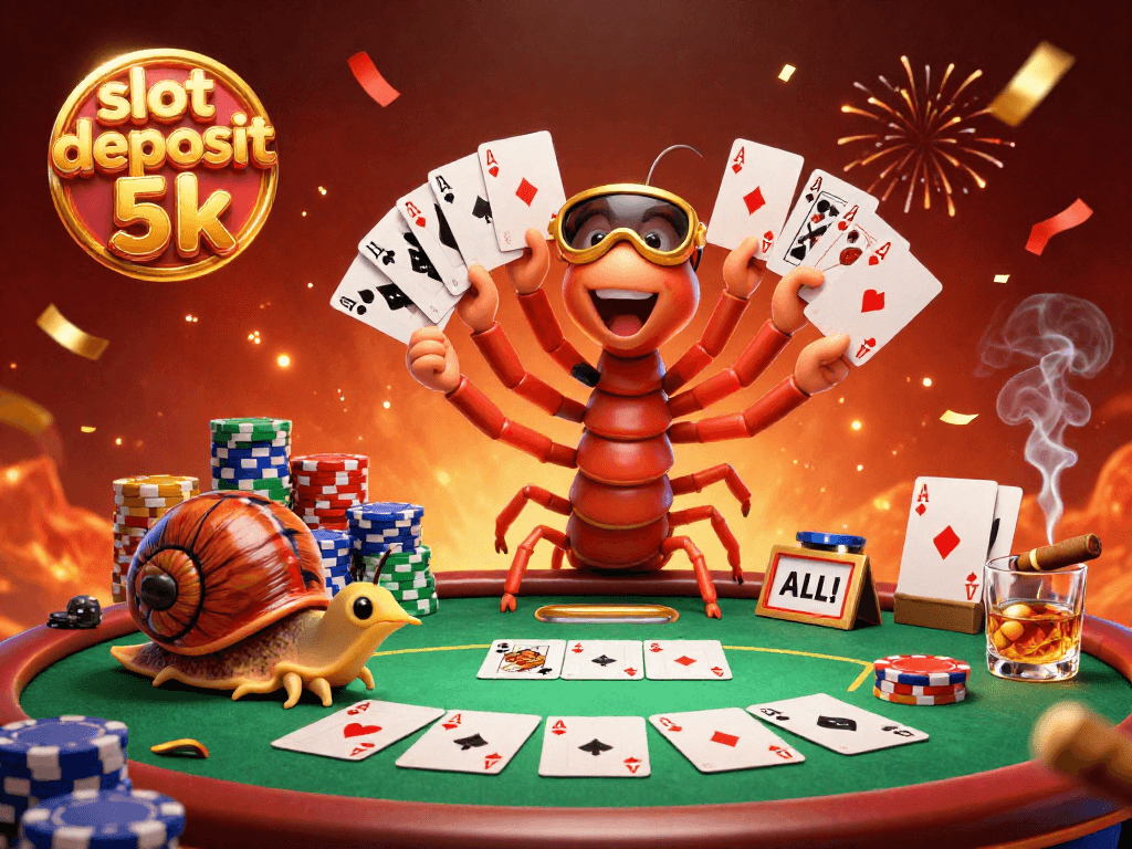 Experience the excitement of slot deposit 5k as colorful dealers and high rollers engage at the casino.