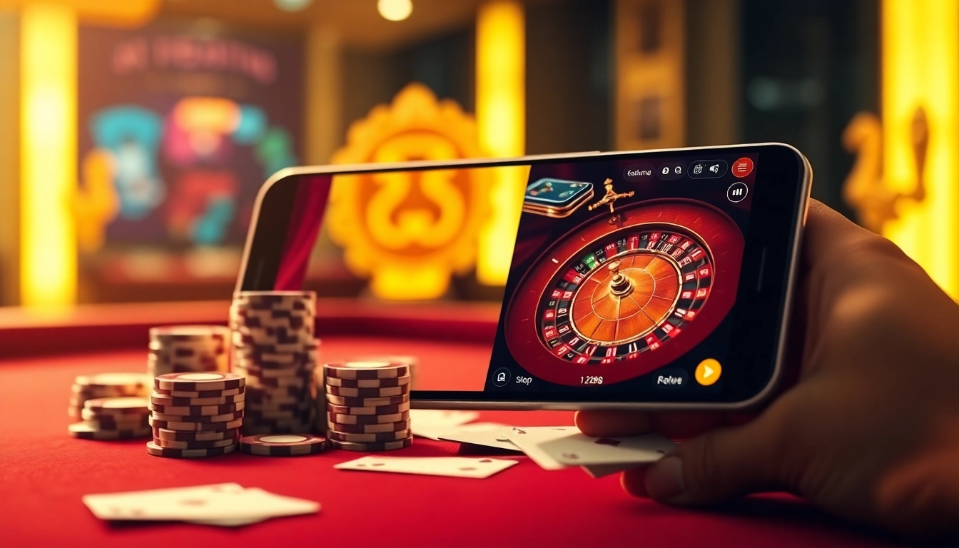 Engaging user betting strategically with hz88 app poker chips and roulette wheel in digital casino