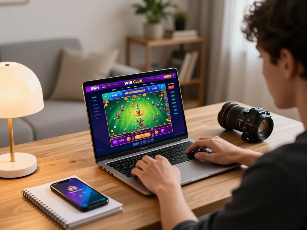 IWIN CLUB gaming session showcasing lively online gameplay at home with strategic elements.