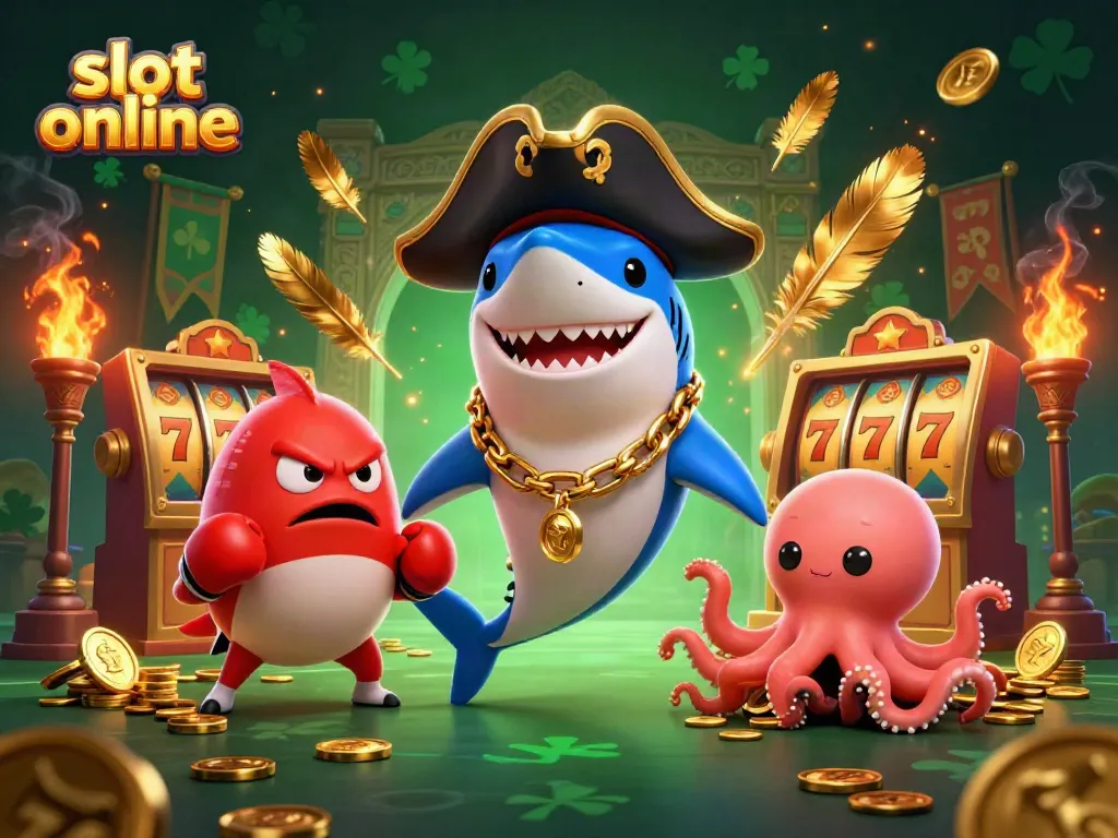 Spin the reels with exciting slot online characters and vibrant casino elements in a dynamic 3D scene.
