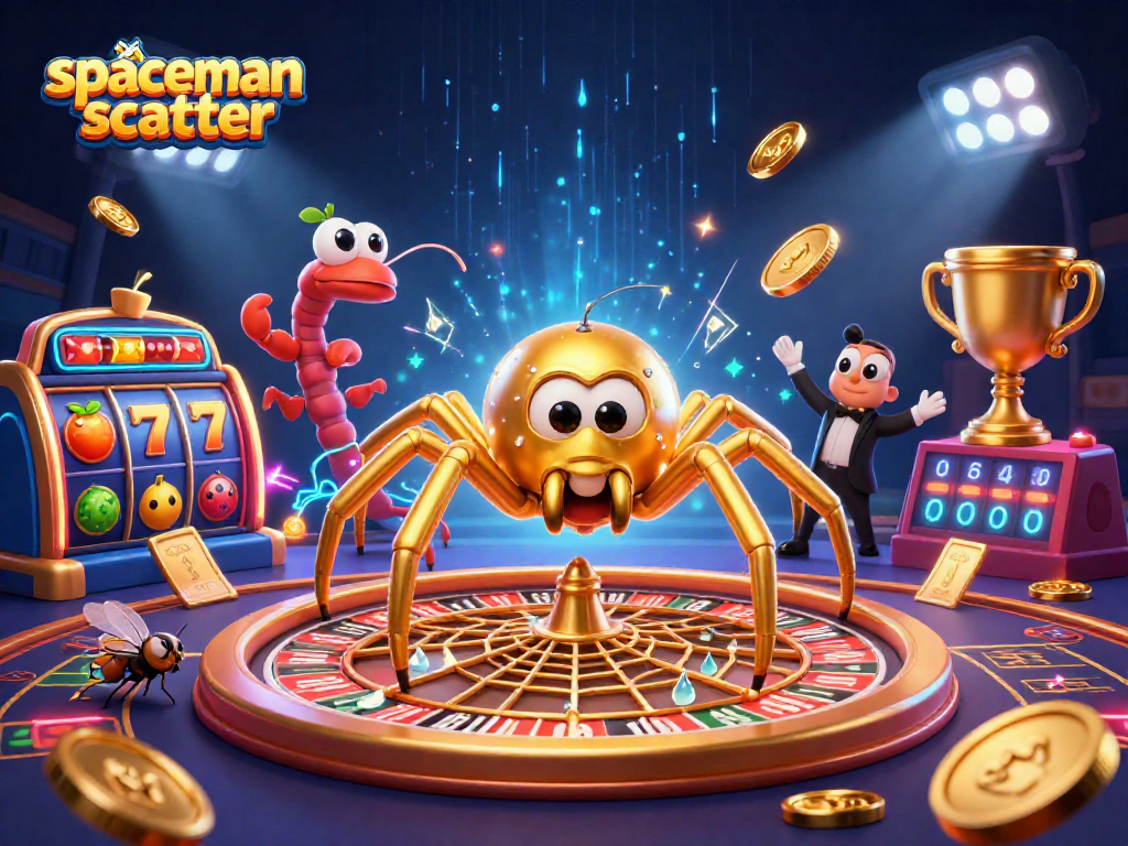 Experience thrilling action with spaceman scatter in a vibrant casino-themed scene full of energy and excitement.