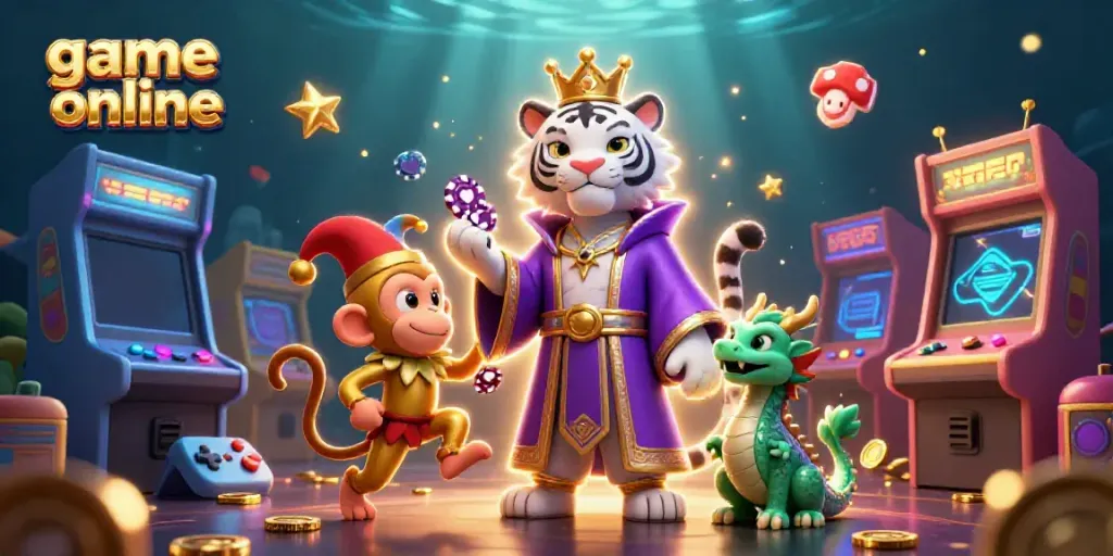 Engage in thrilling game online experiences with vibrant casino elements and animated characters.