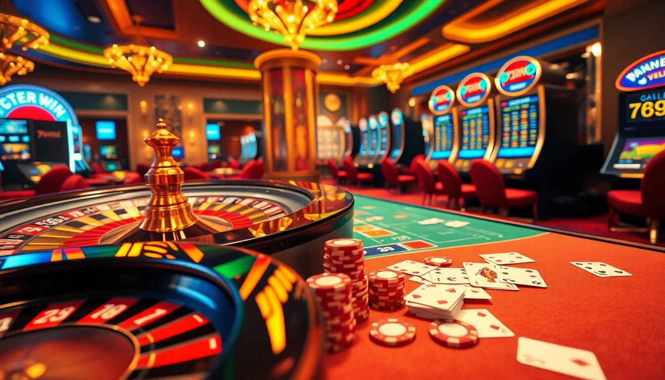 Experience the thrill of 789win with vibrant casino chips and a roulette wheel in an immersive setting.