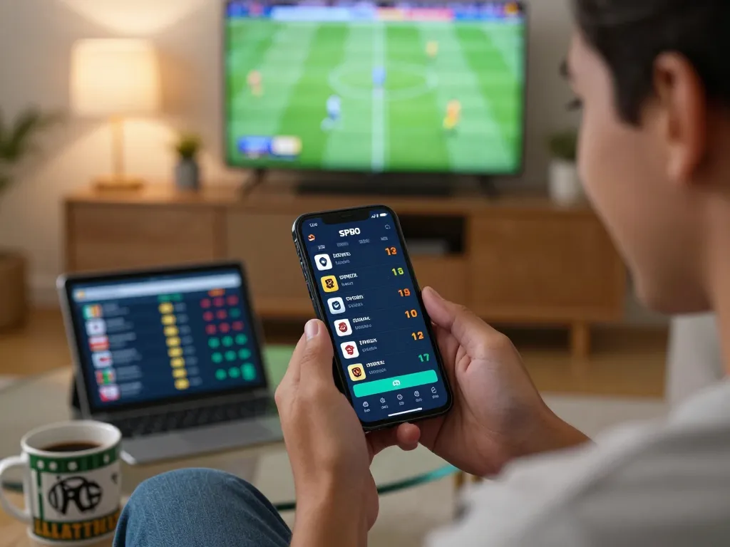 Periksa skor langsung secara real-time di aplikasi SPBO 1 saat bertaruh pada acara olahraga.