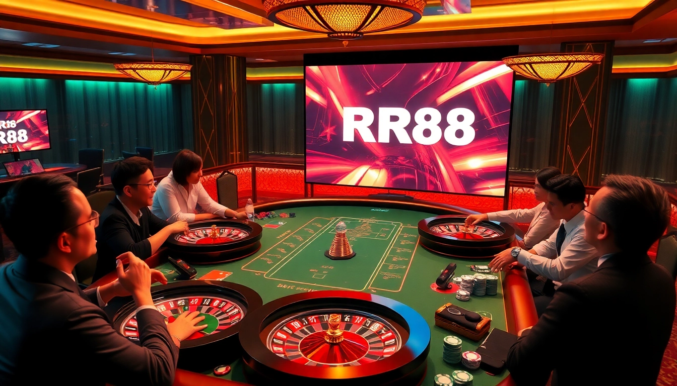 Experience the excitement of RR88 with vibrant casino tables, thrilling gameplay, and luxurious gambling ambiance.