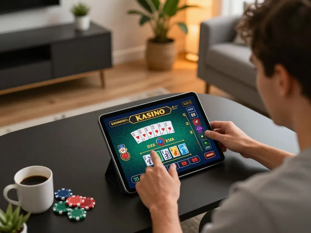 Enjoy an exciting Kasino gaming experience at home with vibrant online interface and cozy atmosphere