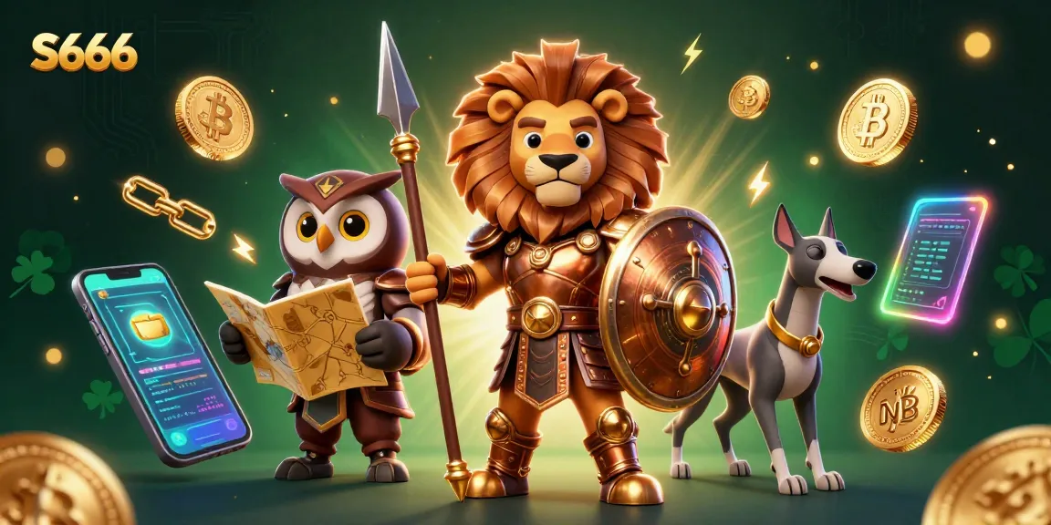 Experience the thrill of gaming at S666 with dynamic characters in a vibrant casino scene.
