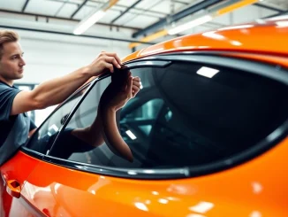 Window tint Chattanooga showcasing professional installation of high-quality tint film.