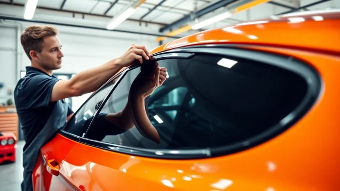 Window tint Chattanooga showcasing professional installation of high-quality tint film.