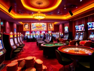 Visually engaging scene showcasing RR88 link with vibrant casino gaming atmosphere