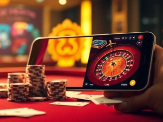 Engaging user betting strategically with hz88 app poker chips and roulette wheel in digital casino