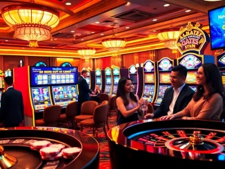 Experience the excitement of slot777 login amidst vibrant slot machines and thrilling casino ambiance.