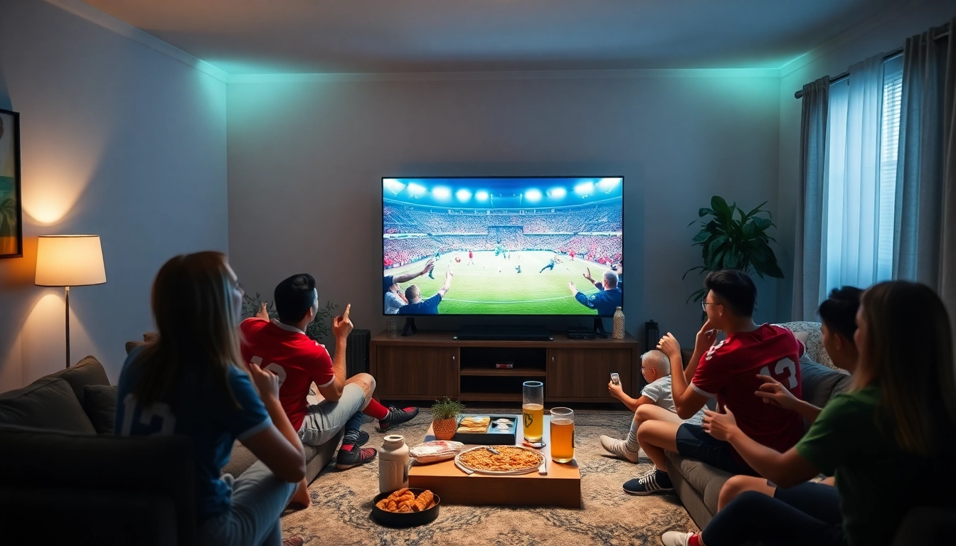 Watch thrilling soccer matches on https://socolive.spot/ with friends in a vibrant living room.